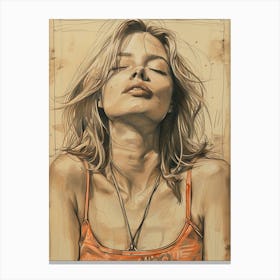 Kate Moss Canvas Print