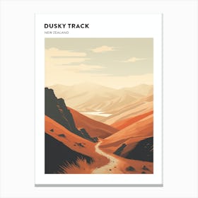 Dusky Track New Zealand 2 Hiking Trail Landscape Poster Canvas Print
