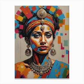 Indian Tribal Woman Canvas Print
