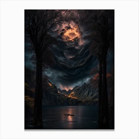 Dark Forest Art Print Canvas Print