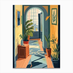 Tropical style hallway Canvas Print