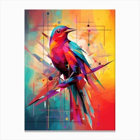 Bird Abstract Pop Art 3 Canvas Print