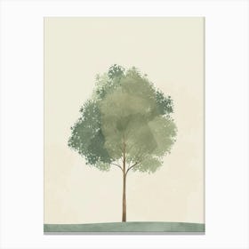Linden Tree Minimal Japandi Illustration 2 Canvas Print