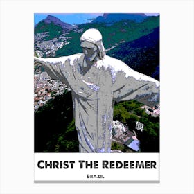 Christ The Redeemer, Rio, Brazil, Monument, Landmark, Art, Wall Print Canvas Print