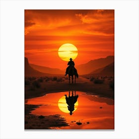 Sunset In The Desert 38 Canvas Print