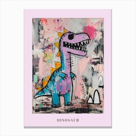 Abstract Dinosaur Graffiti Style Painting 1 Poster Canvas Print