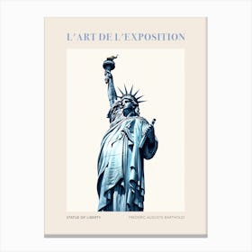 Statue Of Liberty, New York City Vintage Poster Canvas Print