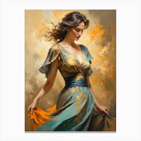 art woman dress Canvas Print