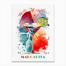 Margarita Watercolor Painting Canvas Print