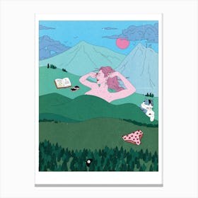 Mountain Bed Canvas Print