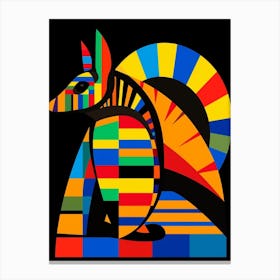 Armadillo Abstract Geometric 4 Canvas Print