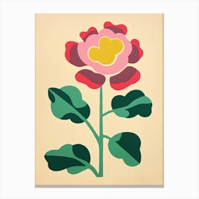 Cut Out Style Flower Art Rose 2 Canvas Print