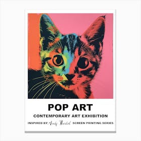 Poster Cat Pop Art 1 Canvas Print
