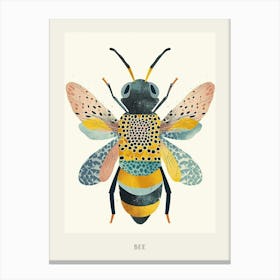 Colourful Insect Illustration Bee 16 Poster Canvas Print