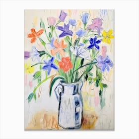 Flower Painting Fauvist Style Canterbury Bells 2 Canvas Print