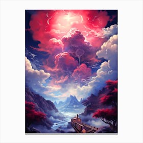 Train In The Sky Canvas Print