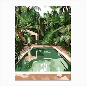 Pool In The Jungle 1 Canvas Print