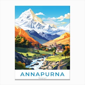 Nepal Annapurna Travel Canvas Print