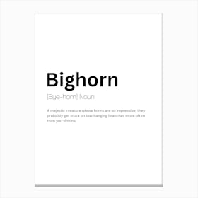 Bighorn Definition Meaning Canvas Print