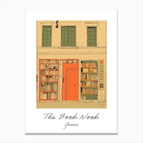 Genoa The Book Nook Pastel Colours 3 Poster Canvas Print