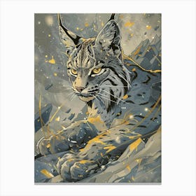 Bobcat Precisionist Illustration 1 Canvas Print