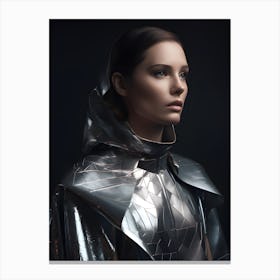 Portrait Of A Woman In Armor Canvas Print