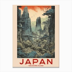 Yakushima Island, Visit Japan Vintage Travel Art 1 Canvas Print