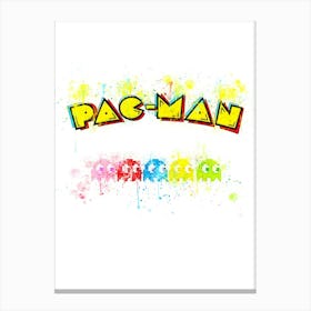 pacman game watercolor Canvas Print