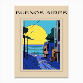Minimal Design Style Of Buenos Aires, Argentina 4 Poster Canvas Print