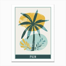 Palm Tree Flat Illustration 3 Poster Canvas Print