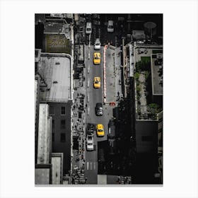 New York City Street Drone Photography Canvas Print