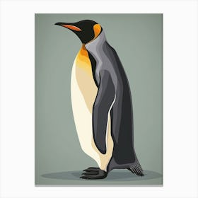 King Penguin Santiago Island Minimalist Illustration 2 Canvas Print