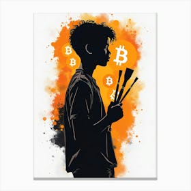 Bitcoin Painting Canvas Print