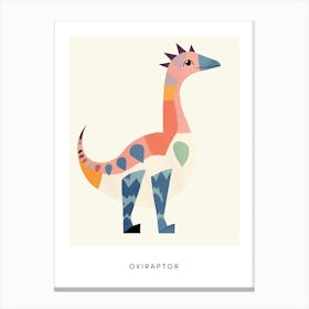 Nursery Dinosaur Art Oviraptor 3 Poster Canvas Print