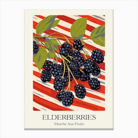 Marche Aux Fruits Elderberries Fruit Summer Illustration 3 Canvas Print