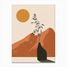 Serene Mountain Sunset Canvas Print