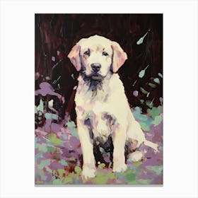 A Newfoundland Dog Painting, Impressionist 4 Canvas Print
