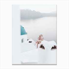 Whitewashed Wonder, Santorini Canvas Print