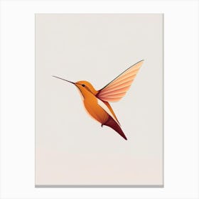 Allen S Hummingbird Retro Minimal 2 Canvas Print