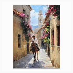 Man On Horseback 1 Canvas Print