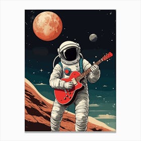 Retro Space Rock Canvas Print