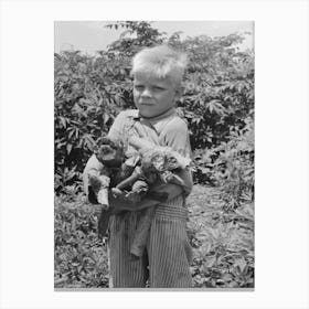 Untitled Photo, Possibly Related To Son Of Day Laborer With Load Of Wood In His Arms, Near Webber Falls, Muskoge Canvas Print