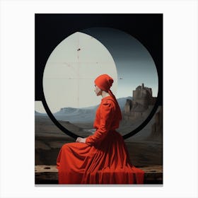 Woman In Red Canvas Print