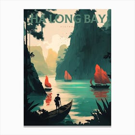 Ha Long Bay Vietnam Beach Tropical Canvas Print