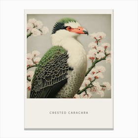 Ohara Koson Inspired Bird Painting Crested Caracara 1 Poster Canvas Print