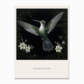 Ohara Koson Inspired Bird Painting Hummingbird 3 Poster Canvas Print