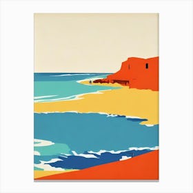 Long Reef Beach Australia Midcentury Canvas Print