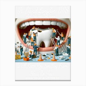 Dr. David Langdon, DDS Advert ~Reimagined 28 Canvas Print