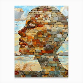 Mosaic Portrait Of A Woman 3 Canvas Print