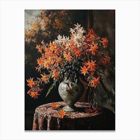 Baroque Floral Still Life Cineraria 4 Canvas Print